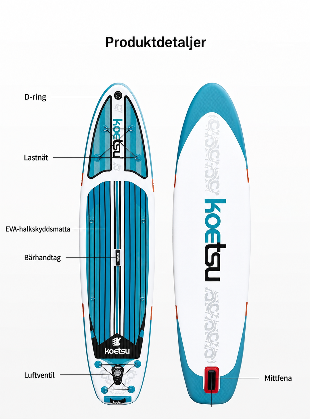 KOETSU 320 Totem – Uppblåsbar SUP med komplett paket